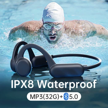 Pre Xiao Samsung Kostné Vedenie Bluetooth Slúchadlá Otvorené uši Slúchadlá Bezdrôtové Plávanie IPX8 Vodotesné MP3 Prehrávač, Pamäť 32 g