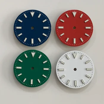 Príslušenstvo hodinky Hodinky Ciferník 28.5 MM Č LOGO Farba Dial Zelený Svetelný Vhodné pre NH35/ETA2836/8215/2813 Pohyb