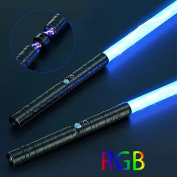 RGB Lightsaber Nabíjateľná Hladký Hojdačka Metal Cosplay Zmena 7 Farebné Laserové Meč Rukoväť Meča Elektrické Svetlo Saberd Hračky, Darčeky