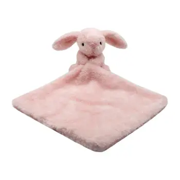 Ružový Zajačik Baby Soothing Luxusný Uterák Bezpečnosť Prikrývok Dieťa Upokojujúce Uterák