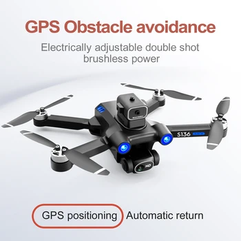 S136 Drone Fotoaparát 4K GPS Polohy 5G Wifi FPV 3KM Letovej Vzdialenosti Prekážky Vyhýbanie sa Skladacia Quadcopter RC Hračky