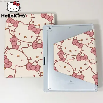Sanrio Hello Kitty Akryl Rotable IPad Pro Ochranné puzdro na Tablet 11 Palcový 9. Generácie 12.9 Vzduchu 5 Kryt Roztomilé Anime Y 2k Prípade