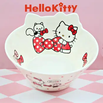 Sanrio Súprava Hello Kitty Riad Misy Tanieri Dieťa Dievča Riad Roztomilý Kreslený Lyžice Dievča Princezná Deti Jesť Anti-Jeseň
