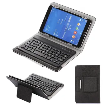 Stojan Kožený Kryt puzdro pre Samsung Galaxy Tab 8.0 T350 T355 SM-T350 P350 P355 Tablet Prípade, Bluetooth 3.0 Klávesnica+pero