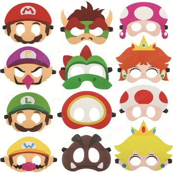 Super Mario Bros Príslušenstvo Párty pre Deti Masky Role-playing Luigi Daisy Yoshi Ropucha Maska Kreslených Mario Hry Zdobiť Darček