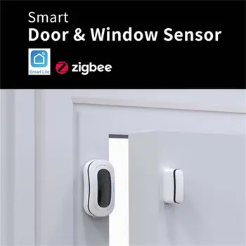 Tuya Zigbee Smart Dvere a Okno Magnet Snímač, Alarm Security Protection Nabíjateľná Smart Home Inteligentný život na Diaľkové Ovládanie