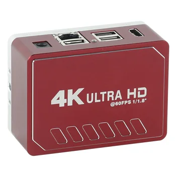 UHD 8MP 4K HDMI, USB, LAN Priemyselné Mikroskopom Merania Fotoaparátu Digitálna Elektronická Lupa U Diskov Skladovanie S videokamerou