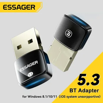 USB Bluetooth 5.3 5.0 Dongle Adaptér pre PC Speaker Bezdrôtovej Myši, Klávesnice Hudby Audio Prijímač, Vysielač Bluetooth Adaptér