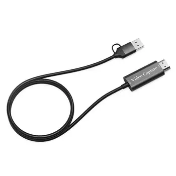 USB Dual Port Converter Kábel usb Hub Full HD 4K 60HZ Video, AV, Video Grabber, Kábel, Adaptér, Počítač Nahrávať Vysielanie