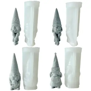 Vianočné Ozdoby Formy 3D Santa Claus Tvarované Silikónové Formy Tvorivých Valentína Silikónové Formy DIY Gnome Formy Na Darček