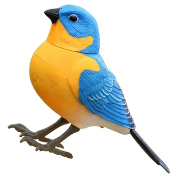 Vták Ozdobu Simulácia Vtákov Ornament Figúrka Dekor Roztomilý Spev Hračku Bez Remeslá Zábavné