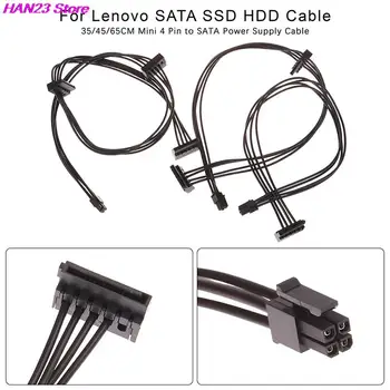 Vysoká Kvalita 1Pc 35/45/65 CM Mini 4 Pin SATA Napájací Kábel od spoločnosti Lenovo základná Doska Rozhranie SATA SSD HDD Kábel
