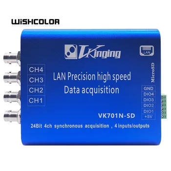 Wishcolor VKINGING VK701N-SD 400Ksps LAN Precision High Speed Data Acquisition Karty DAQ pre 4CH Nadobudnutia