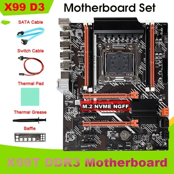 X99 Doske+SATA Kábel+Switch Kábel+Ozvučnice+Tepelná Podložka+Termálnej pasty LGA2011 V3 M. 2 NVME NGFF Podporu DDR3 4X16G