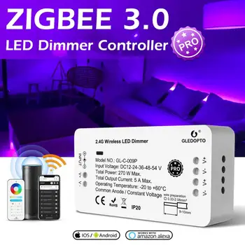 Zigbee 3.0 Stmievač Podpory 2.4 g Rf Dc12-24v Diaľkové Ovládanie Inteligentných Domov Tuya Tuya Zigbee Led Controller Tuya Smartthings App