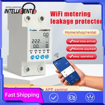 Únik Ochrany Kwh Napätie Prúd Meter Smart Home Tuya Energie Meter Energie Monitorovanie Diaľkové Ovládanie Wifi Smart Switch